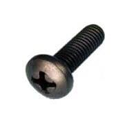 Machine Screw, Black, Pan head, 6-32, 1in 2