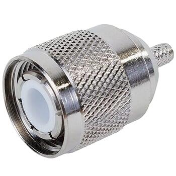 Connector, TNC Male, Crimp/Crimp, Straight, RG-142, RG-400