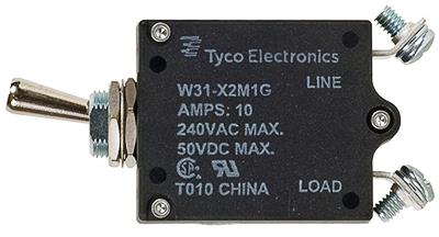 Circuit Breaker, 10amp, W31X2M1G10 (TRF25) 2
