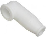 Rubber Silicone Nipple, White, 0.40" x 0.16"