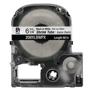 LabelWorks PX Shrink Tube, Black on White, 1/4in, AWG 6-18