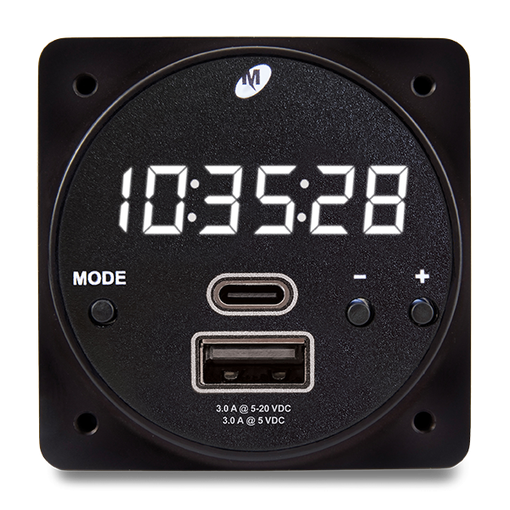 CHRONOS Clock, MAX Power USB Charger, 8 Mode, USB-A/C PD
