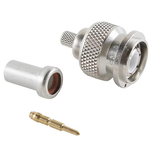 Connector, TNC Male, Dual Crimp, Straight, RG-142, RG-400 3
