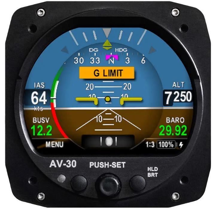 AV-30-C Certified 3" EFIS, 12 Functions