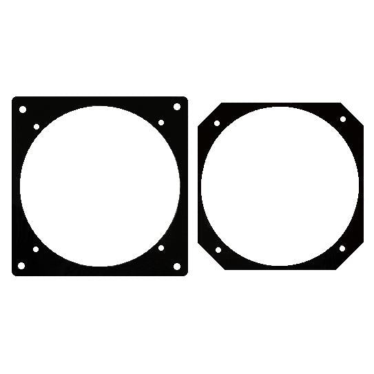 Instrument Reducer Plate, Black Anodised, 3ATI to 3-1/8in