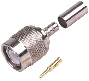 Connector, TNC Male, Crimp, Straight, RG-142, RG-400