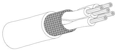 M27500 Extruded ETFE Tefzel Wire, 22AWG, 5 x M22759/18 Inner Conductor 2