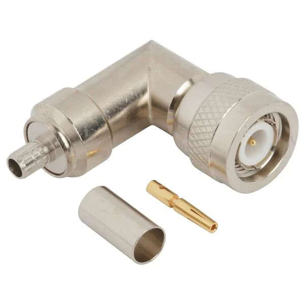 Connector, TNC Male, Dual Crimp, Right Angle, RG-142, RG-400 (TRF28)