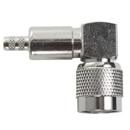 Connector, TNC Male, Crimp, Right Angle, RG-142, RG-400