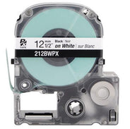 Labelworks PX Standard Tape, Black on White, 1/2in (12mm) x 30ft