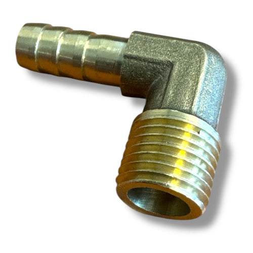 Ionic Systems Hose Reel Replacement 90 Degree Hose Tail, 8 mm, 1/4 in BSPT, HRHT08