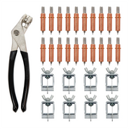 Set Fabrikasi Cleco & Klem Las Butt – Tang Cleco, Pengikat 1/8" & Klem Las Butt