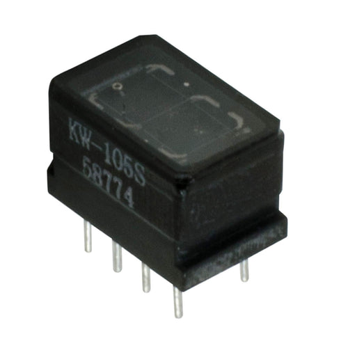 Wamco KW Series 7-Segment Incandescent Display, 5 Volt, 0.300 in Character, KW105S