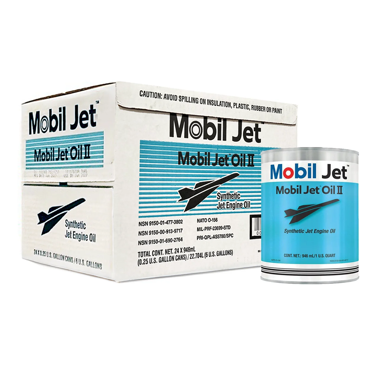 Mobil Jet Oil II – Carton of 24 Quarts
