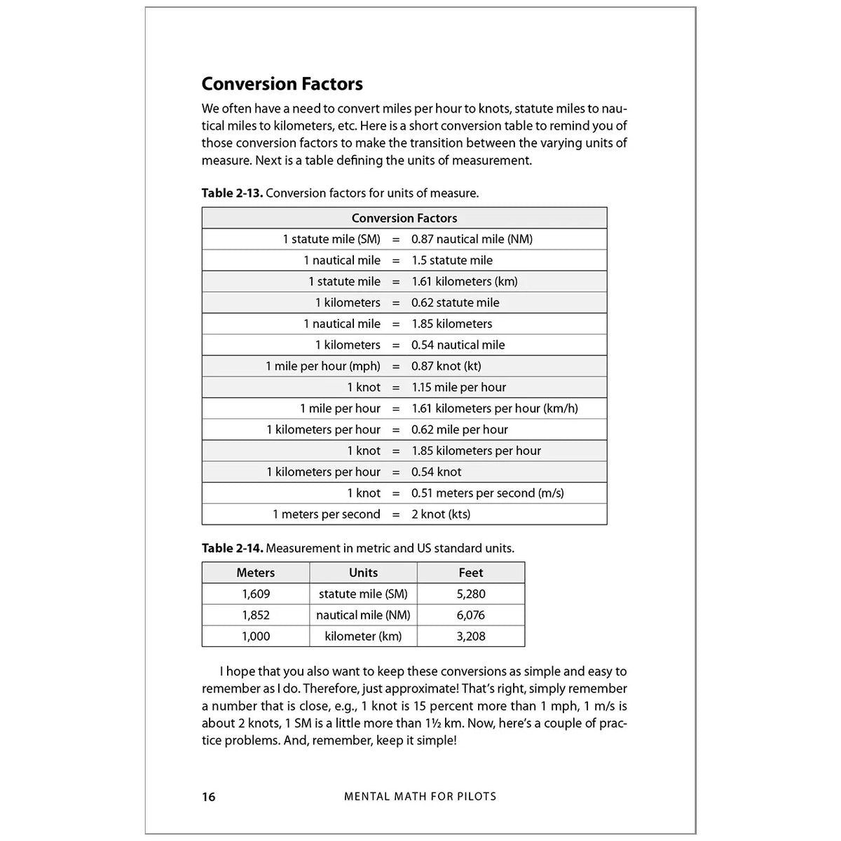 Matematika Mental untuk Pilot ASA - Edisi Ketiga
