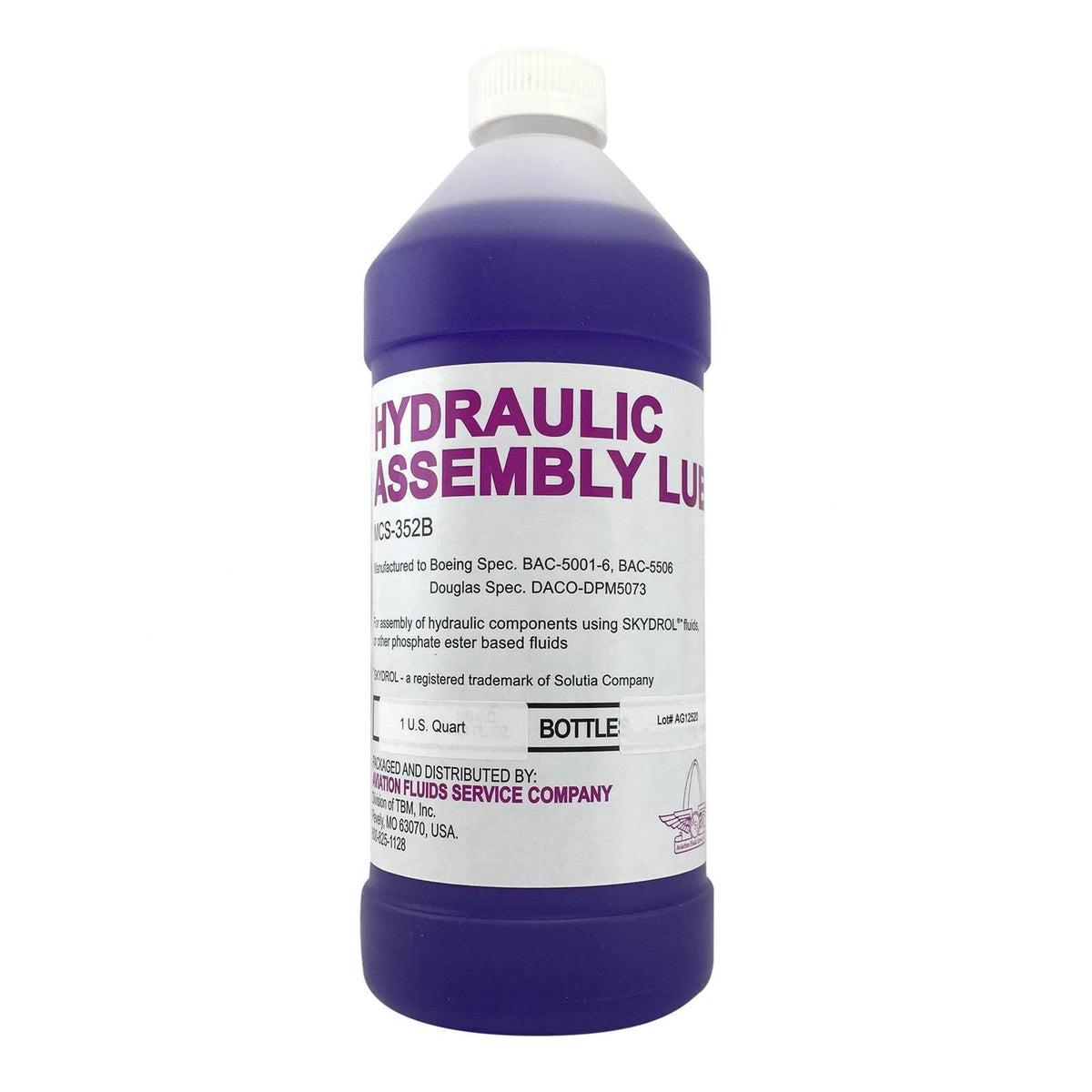 Eastman MCS-352B Hydraulic Assembly Lubricant for Skydrol Systems, 1 Quart, MCS352BQT