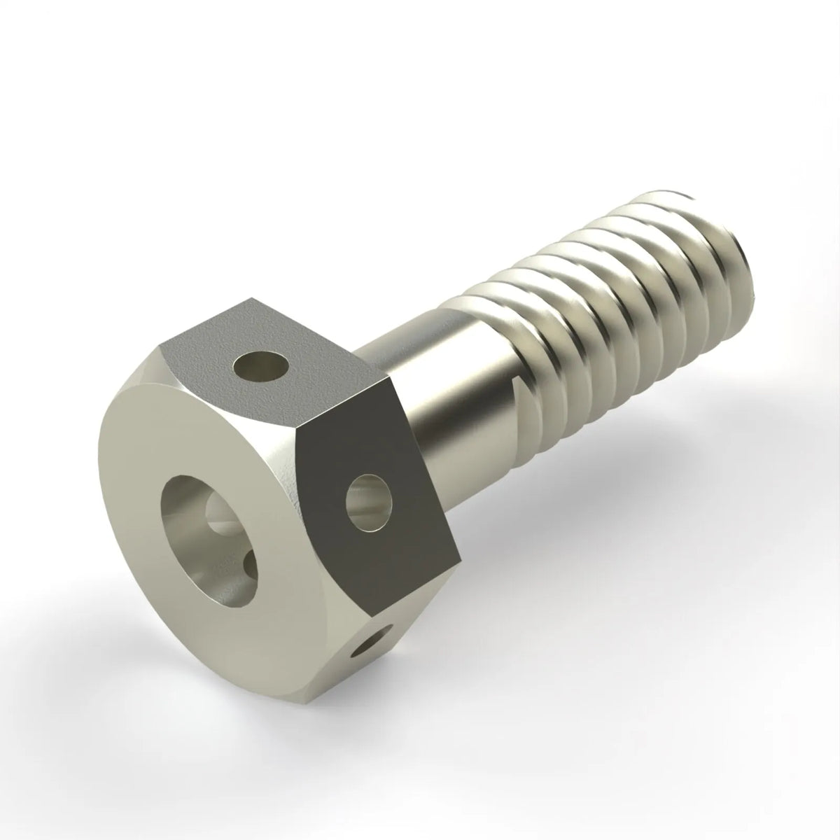 Pilot Gear Drilled Head Hex Bolt, 1/4-20 x 29/32 in, Cadmium Plated Steel, Pack of 5, MS20074-04-07