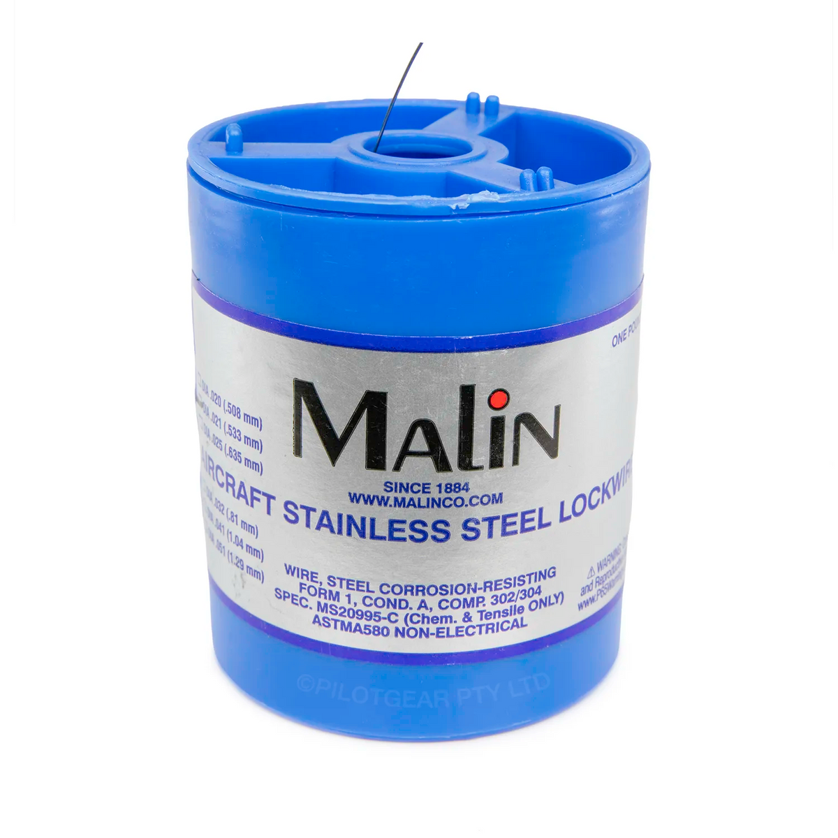 Malin Lockwire Stainless Steel Safety Wire - 1 lb Spool (Multiple Sizes Available)
