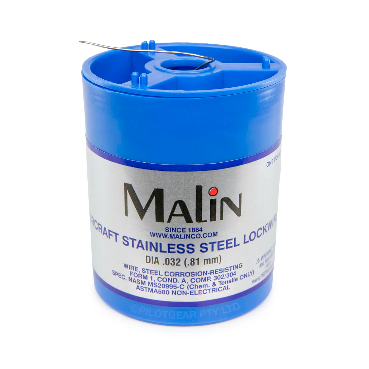 Malin Lockwire Stainless Steel Safety Wire - 1 lb Spool (Multiple Sizes Available)