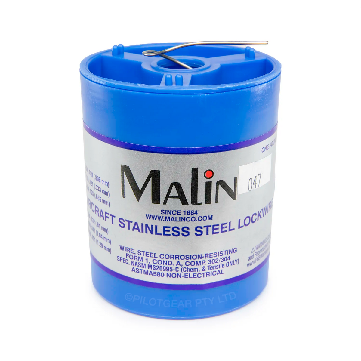 Malin Lockwire Stainless Steel Safety Wire - 1 lb Spool (Multiple Sizes Available)