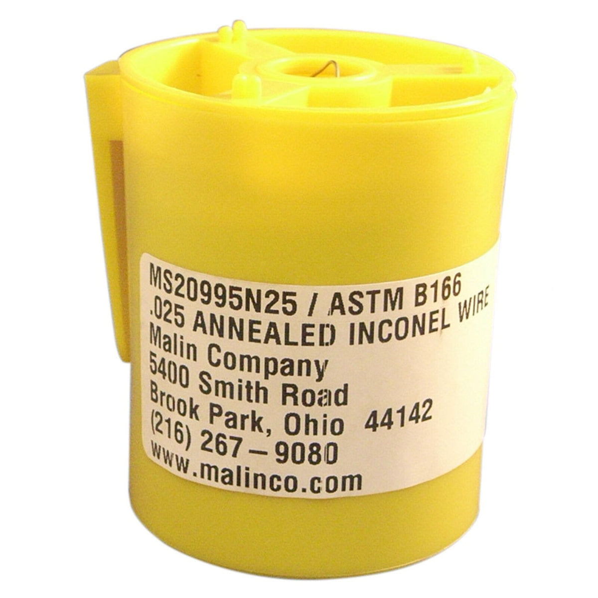 Malin Inconel Safety Wire / Lockwire, 0.025 Inch, 1 lb, MS20995N25 (MS20995N25INC0)