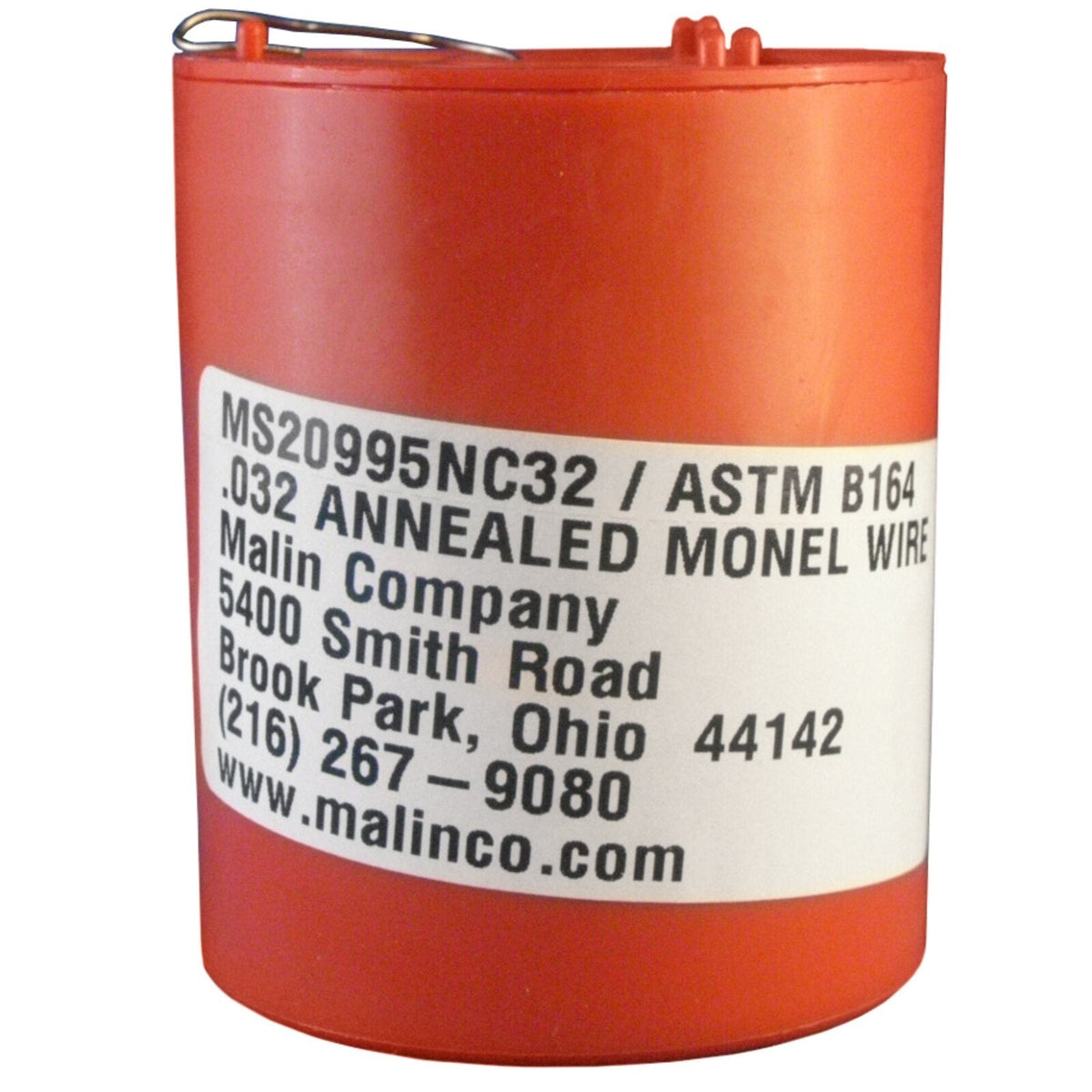 Malin Monel 400 Lockwire, 0.032 in, 1 lb Canister, MS20995NC32 (MS20995NC32M0N)