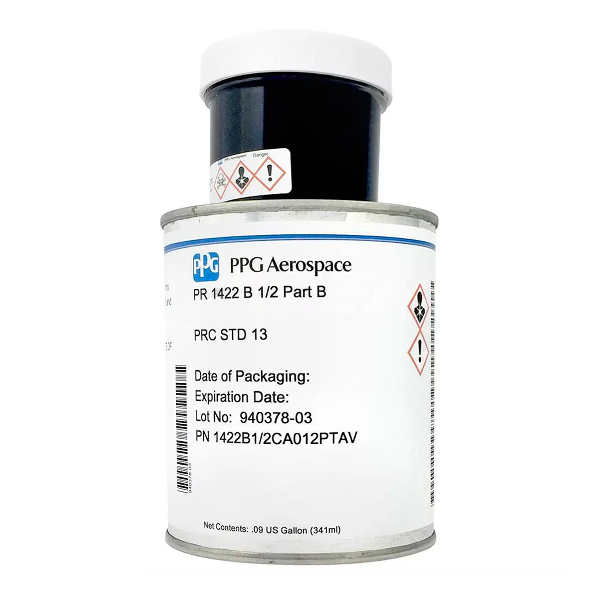 PPG PR-1422 Class B-1/2 Fuel Tank Sealant, 1/2 Hour Application Life, Two-Part Kit, PR1422B1-2PT