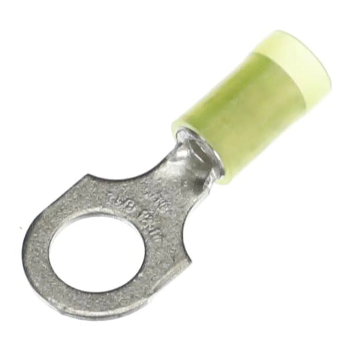 ABB Sta-Kon Nylon Insulated Ring Terminal, 12-10 AWG, 5/16 in Stud, Yellow, Pack of 50, RC10-516