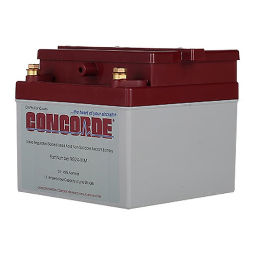 Concorde RG24-11M 24 Volt 11AH Sealed Lead Acid Aircraft Battery