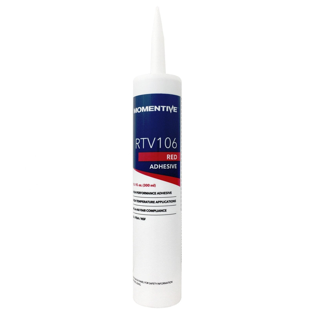 Momentive RTV106 High Temperature Silicone Sealant, Red, 10.1 fl oz Cartridge, RTV106-10-10Z