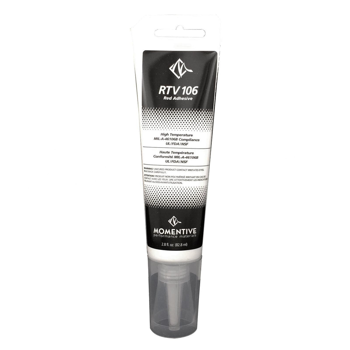 Momentive SNAPSIL RTV106 High Temperature Silicone Sealant, Red, 2.8 oz Tube, RTV106-2-80Z
