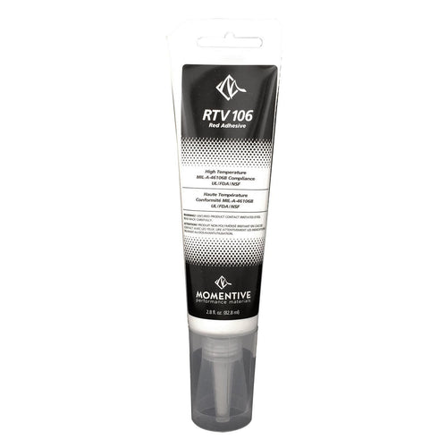 Momentive SNAPSIL RTV106 High Temperature Silicone Sealant, Red, 2.8 oz Tube, RTV106-2-80Z