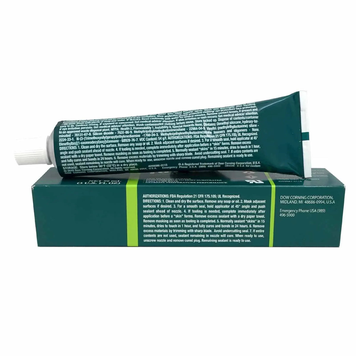 Dow DOWSIL 737 Neutral Cure Sealant, Clear, 90 mL Tube, RTV737-30ZCLR
