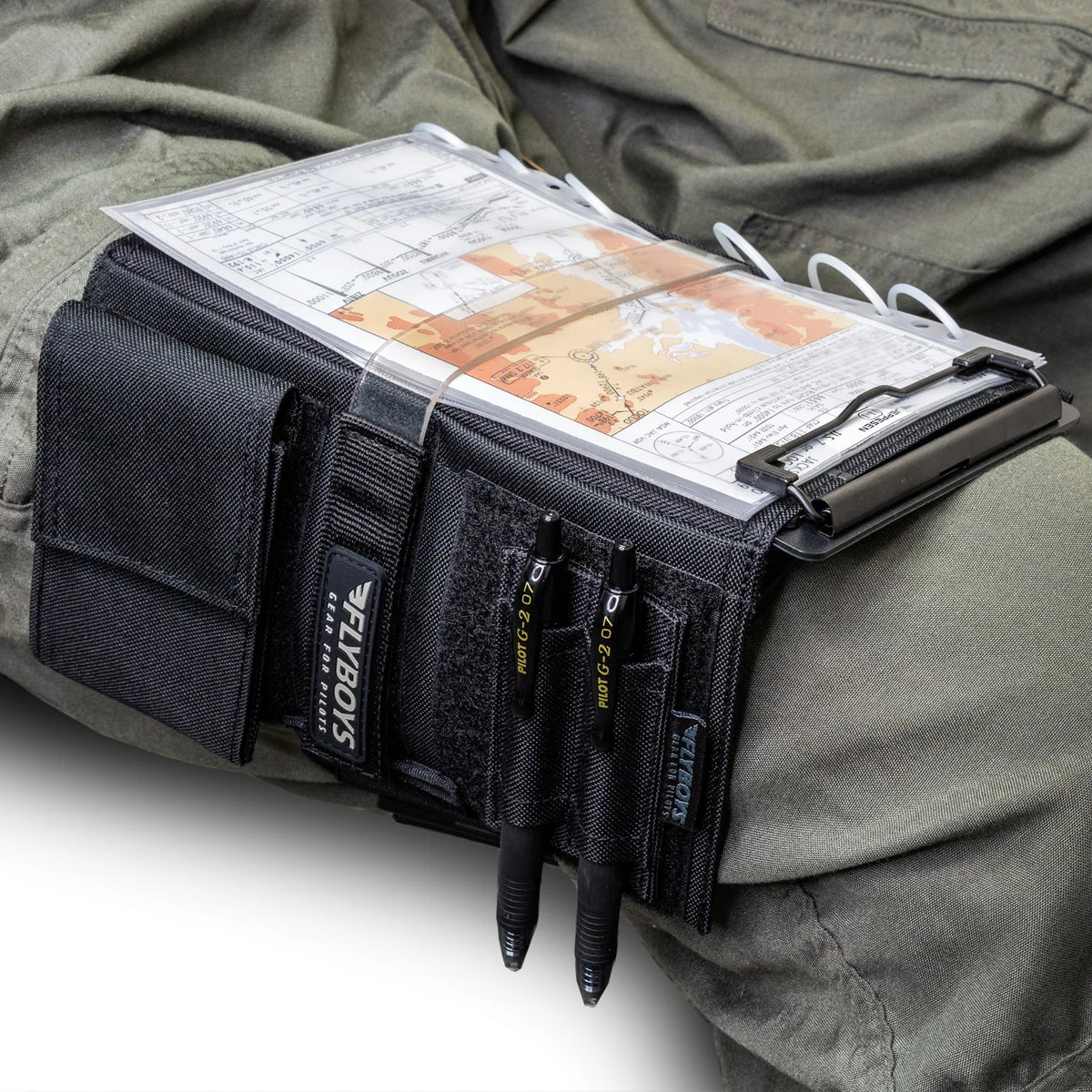 Kneeboard Bolak-Balik FlyBoys dengan Clipboard & Eyelet