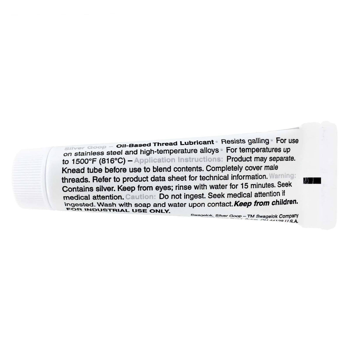 Swagelok Silver Goop Oil-Based Thread Lubricant, 1 fl oz Tube, MS-TL-SGT (SILVERG00P)