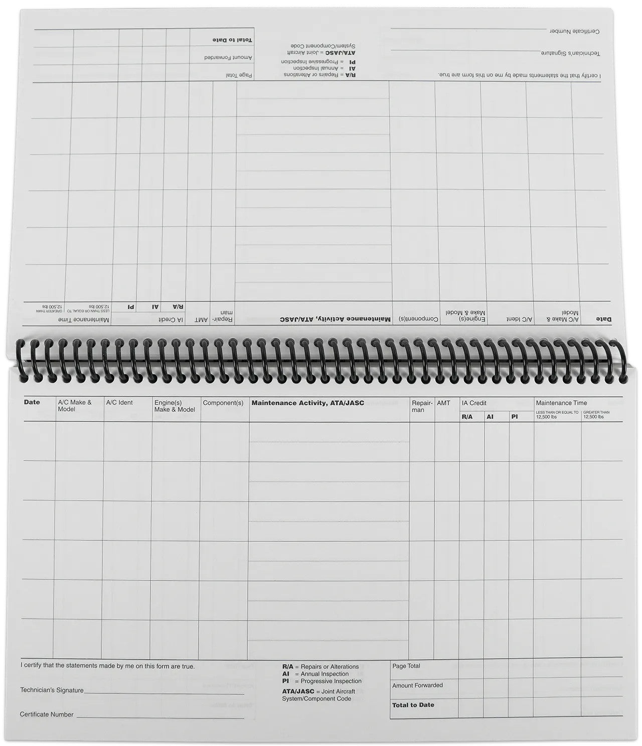 ASA The Standard Aviation Maintenance Technician Log Book