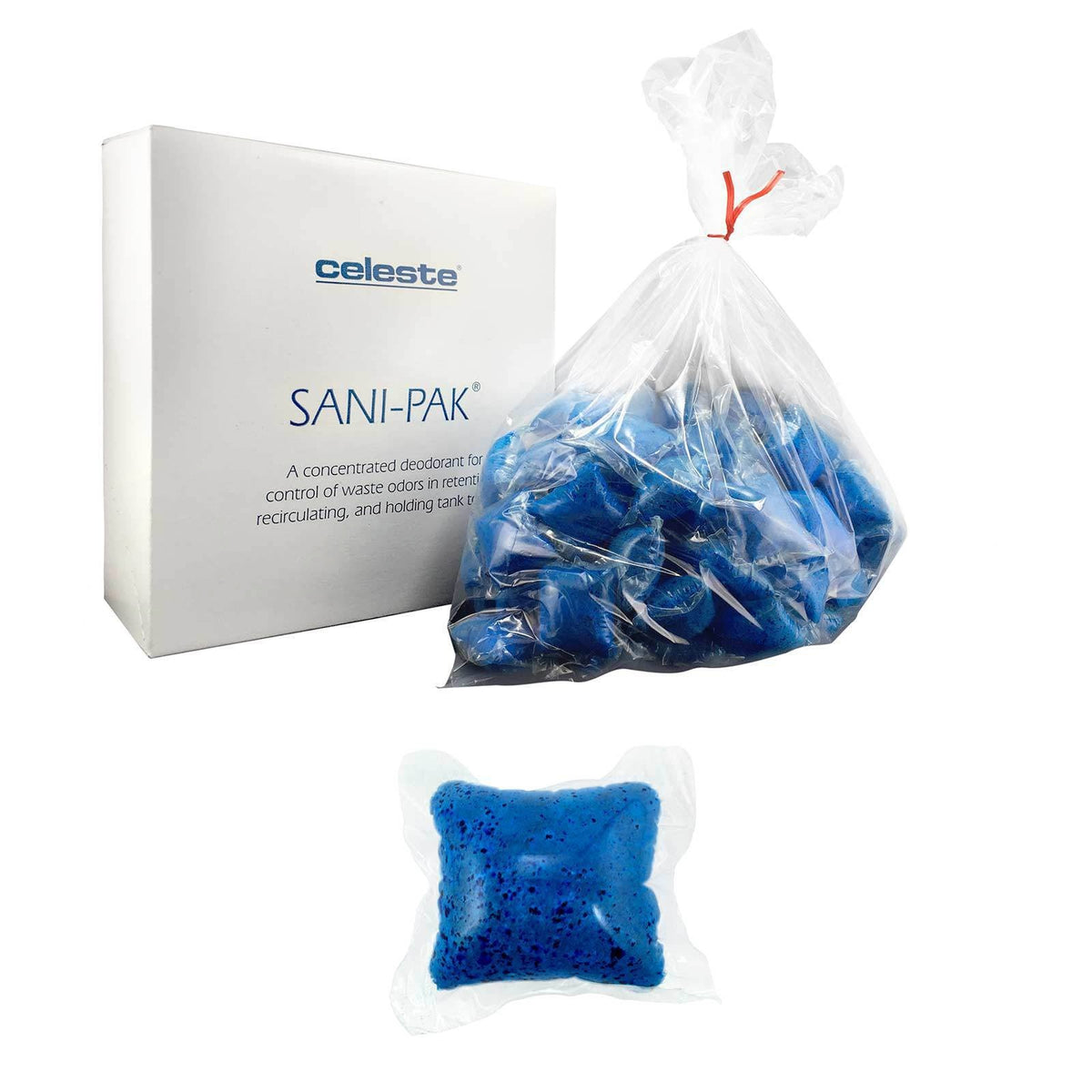 Celeste Sani-Pak Powder Lavatory Deodorant, Box of 100 x 8 g Packets, SP77008 (SP-77008)