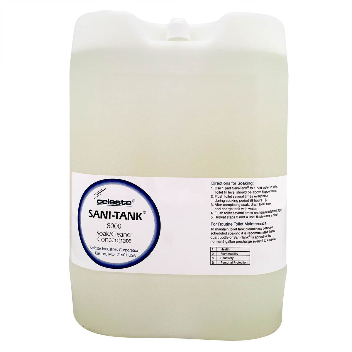 Celeste Sani-Tank Lavatory Soak for Organic Buildup, 5 Gallon Pail, SP8000-5 (SP-8000/5)
