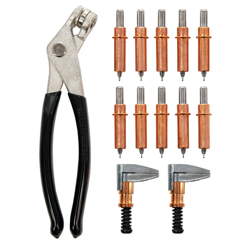 Kit Pemula Cleco Tembaga – 10x Pengikat 1/8", 2x Klem 1" & Tang