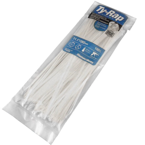 ABB Ty-Rap Cable Tie, 10.9 in, 30 lb, Natural, 100 Pack, TY526M