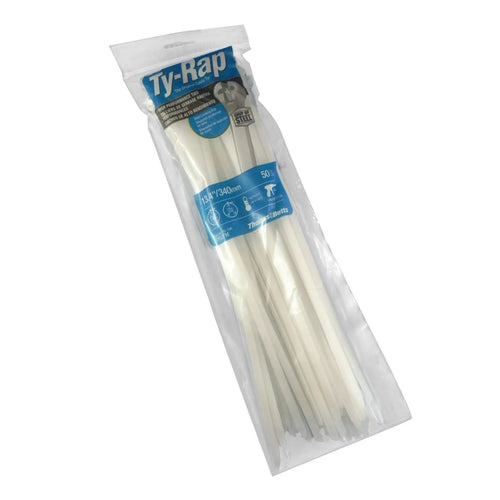 ABB Ty-Rap Cable Tie, 13.4 in, 120 lb, Natural Nylon 6.6, Pack of 50, TY527M