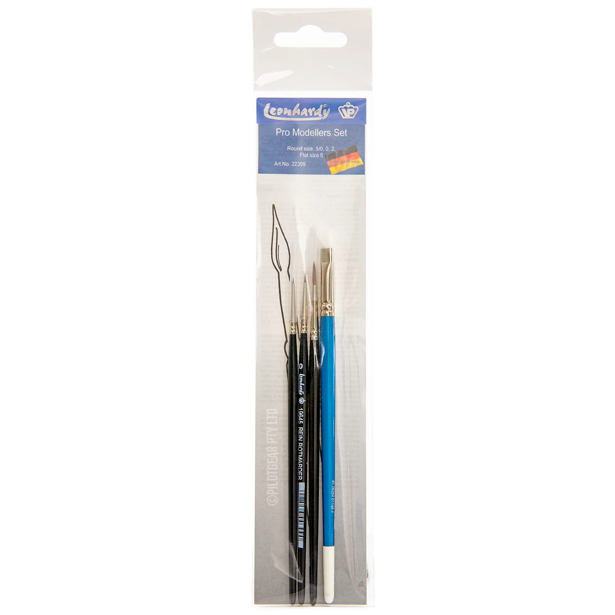 Kuas Cat VP Leonhardy - Set Pemodel Profesional 4pc