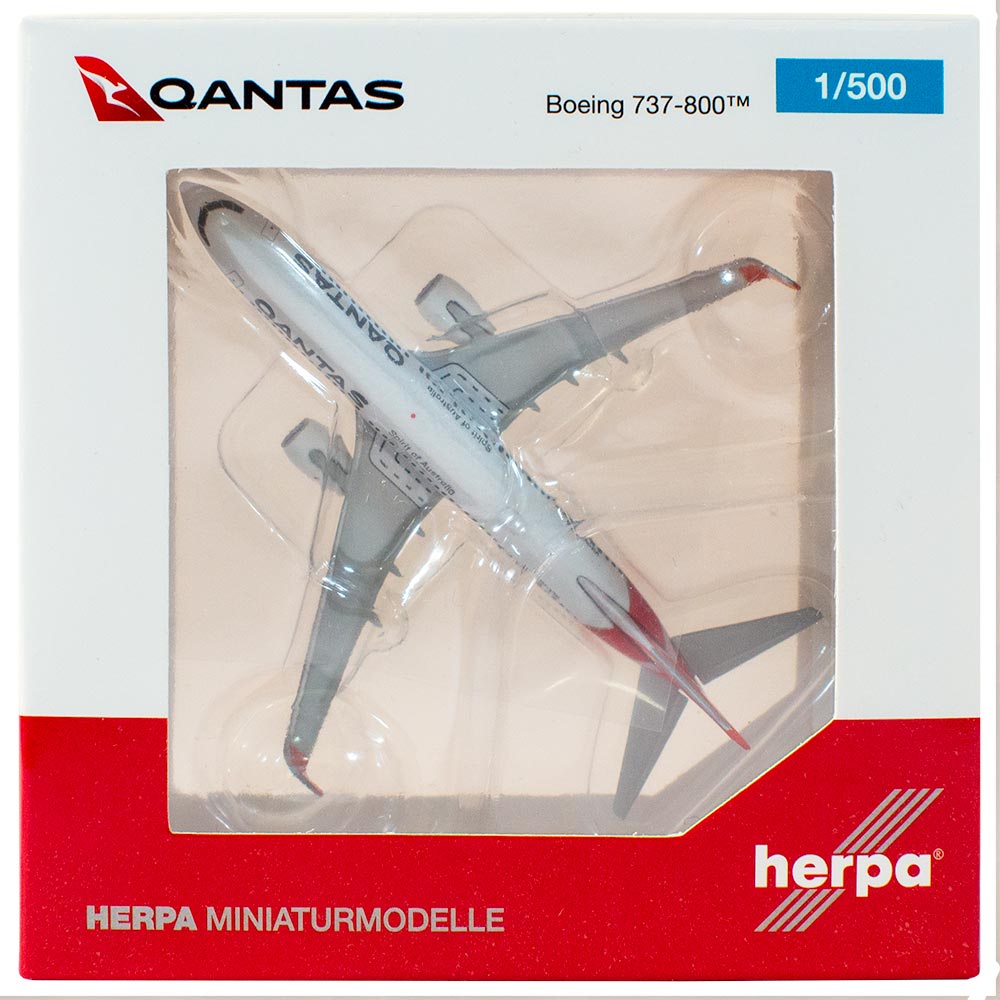 1/500 Scale Qantas Boeing 737-800 VH-VZR Coral Bay Aircraft Model image 5
