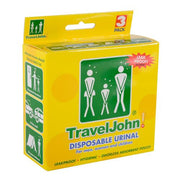 TravelJohn Resealable Disposable Urinal 3 Pack image 0