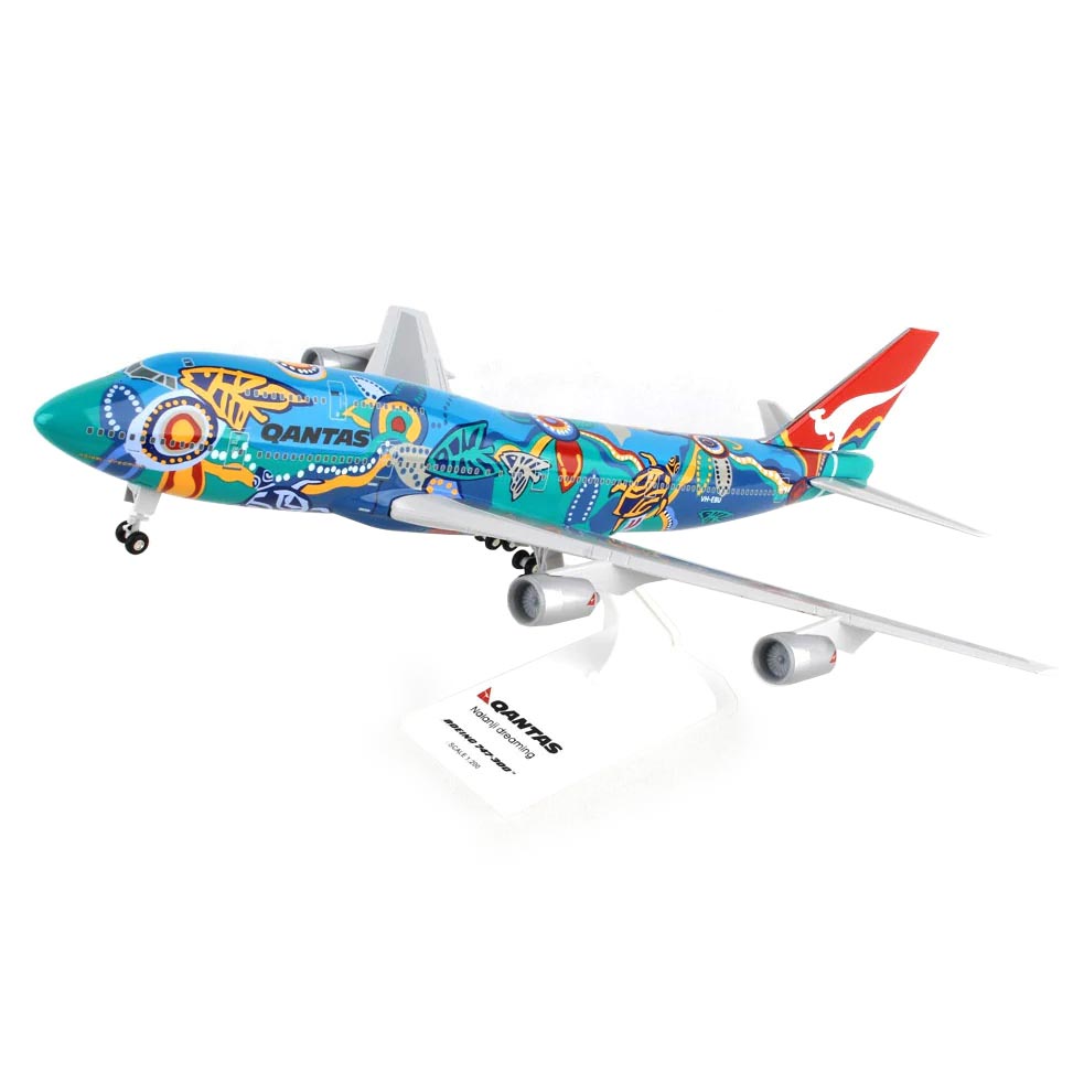 1/200 Scale Qantas Nalanji Dreaming Boeing 747-300 Aircraft Model image 1