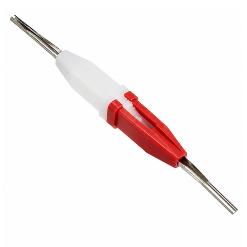 Perkakas Pemasangan & Ekstraksi, Ujung Logam, Ukuran 20, 24-20AWG, Merah/Putih