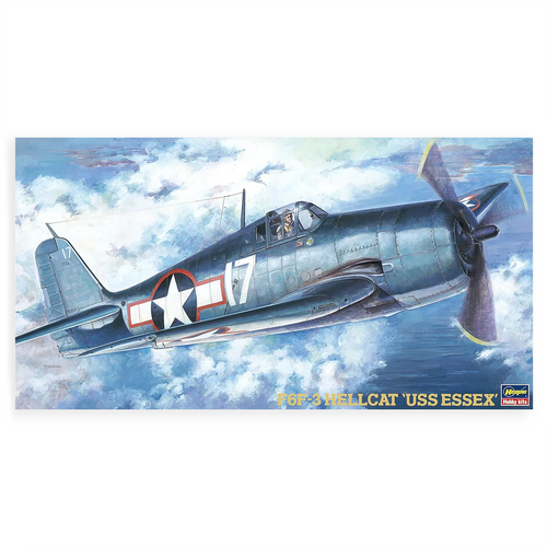 Hasegawa 1/48 F6F3 Hellcat USS Essex Kit Model Pesawat