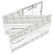 Folding Navigation Plotter Scale Ruler for Flight Training image 0