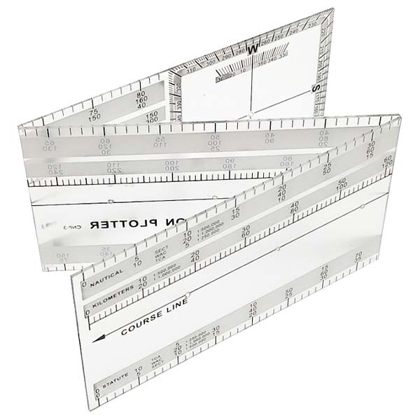 Folding Navigation Plotter Scale Ruler for Flight Training image 0