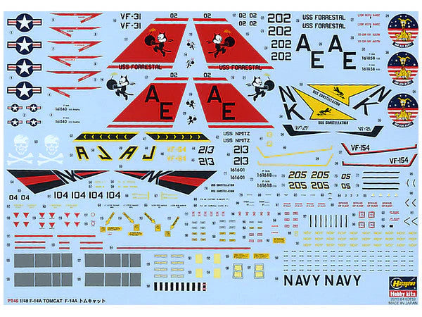 Hasegawa 1/48 F14A Tomcat Aircraft Model Kit image 2